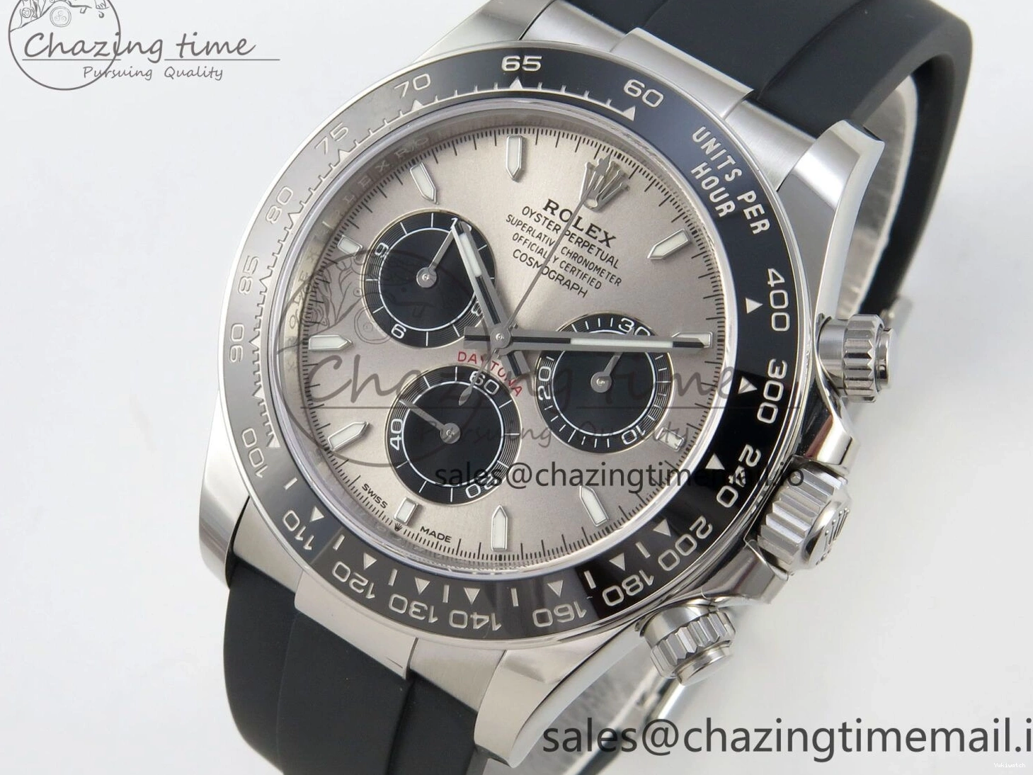 VS4131 Oysterflex Strap Gray VSF Best Black on Edition Daytona Dial V2 (Weighted) 1:1 126519 0225